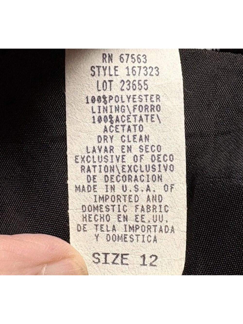 Vtg SL FASHIONS Women Chiffon Embroidered Floral‎ Midi Dress Sz 12 Black 6-5 - Picture 7 of 9
